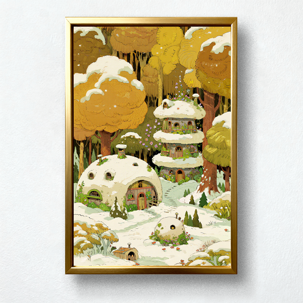 Paint by Numbers: Cottages Beneath the Snow Cedars