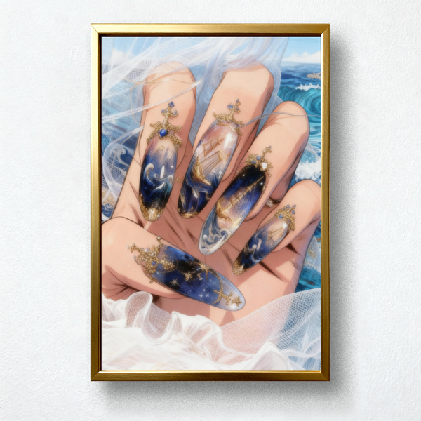 Paint by Numbers：Fingertip Starry Ocean with Sailboat