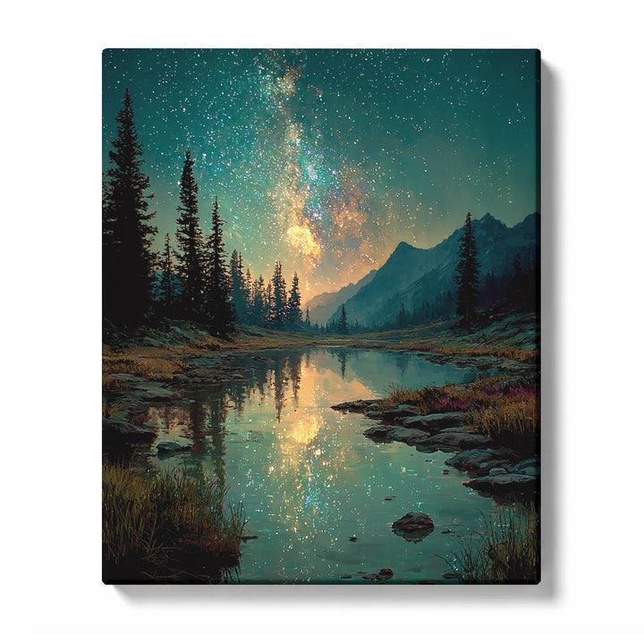 Milky Way over Alpine Tarn Paint by Numbers Kit