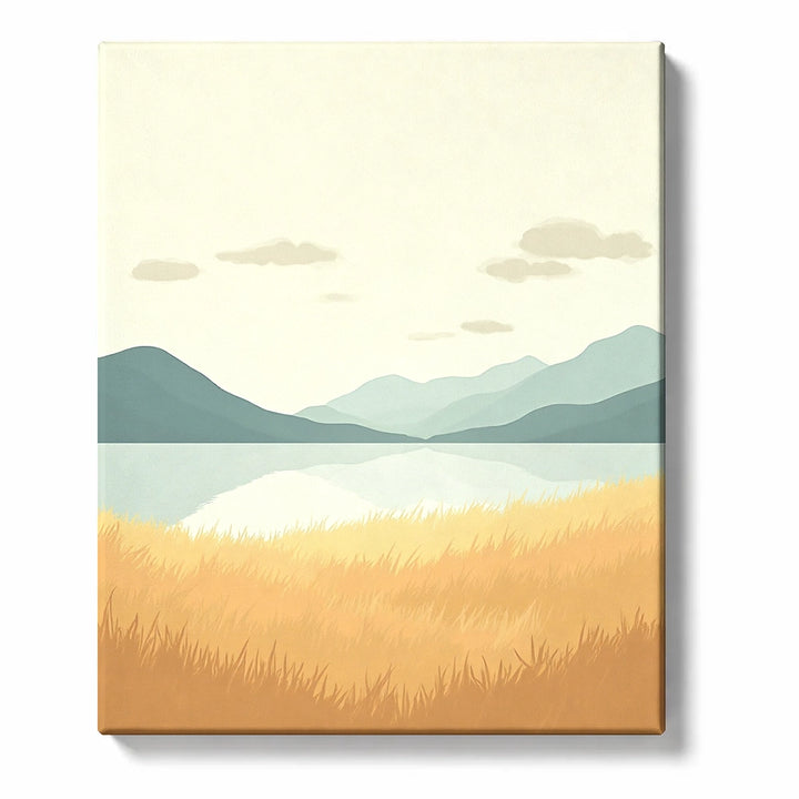Golden Lakeside Meadow Paint by Numbers Kit