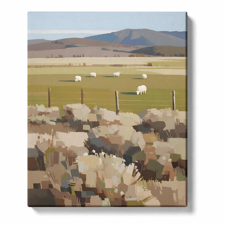 Sheep Pasture and Dry Stone Wall Paint by Numbers Kit
