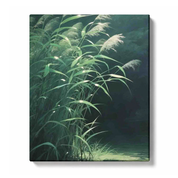 Lush Marsh Reeds with Soft Waterside Light Paint by Numbers Kit for Adults