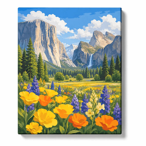 Cobalt Peaks above Cloud Sea Paint by Numbers Kit