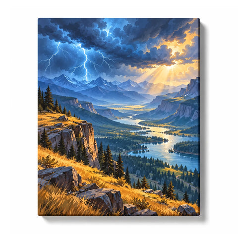 Blue Stormlight Valley Paint by Numbers Kit