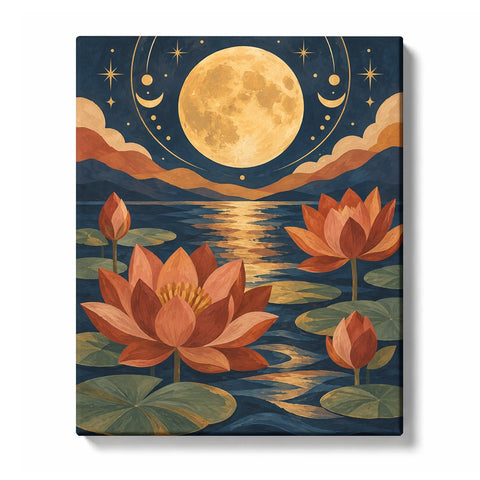 Apricot Lotus in Morning Mist