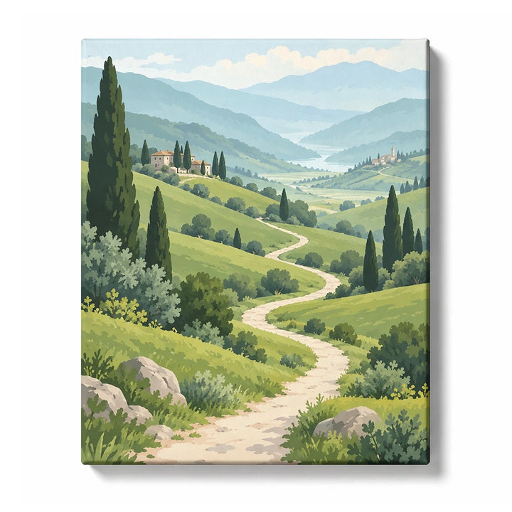Pastel Clouds Blooming Meadow paint by numbers design