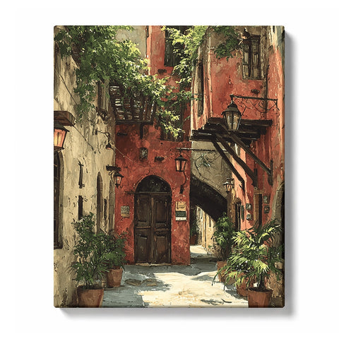 Terracotta Alley and a Vine-Covered Archway