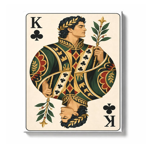 King of Clubs Garden Card - PaintEasy paint by numbers canvas on white background