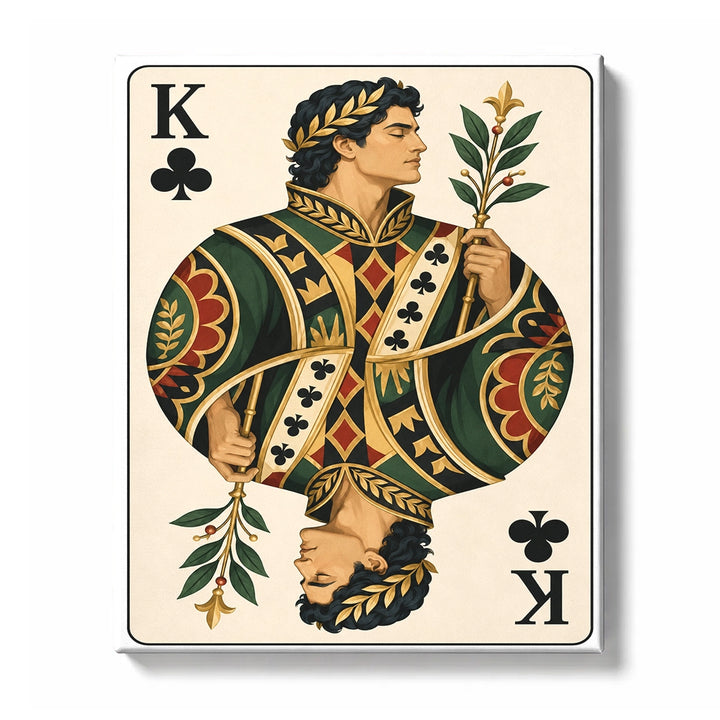 King of Clubs Garden Card - PaintEasy paint by numbers canvas on white background
