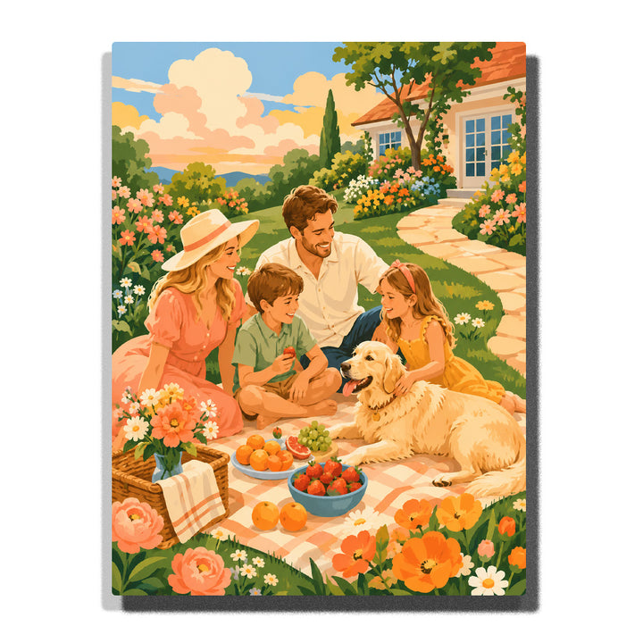 Mother Holding Child by Sunny Window with Candles and Flowers Paint by Numbers Kit For Adults