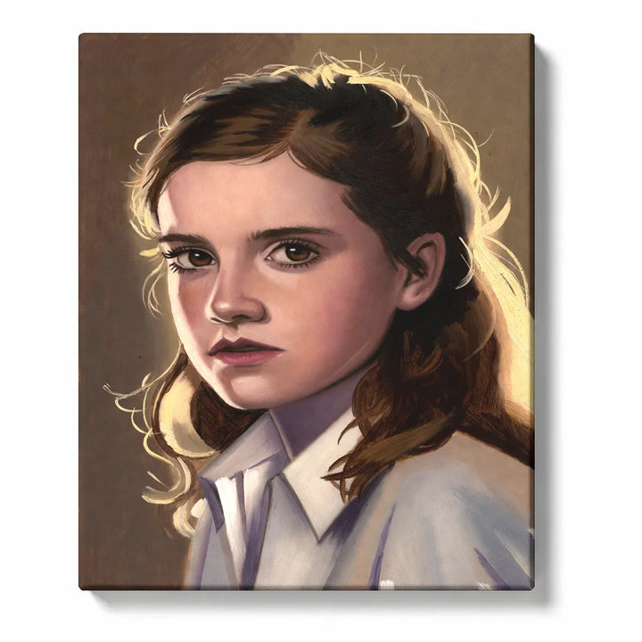 Young Girl in a White Blouse - paint by numbers kit preview
