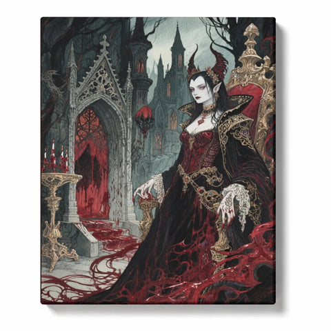 Gothic Vampire Queen in Cathedral Paint by Numbers Kit For Adults