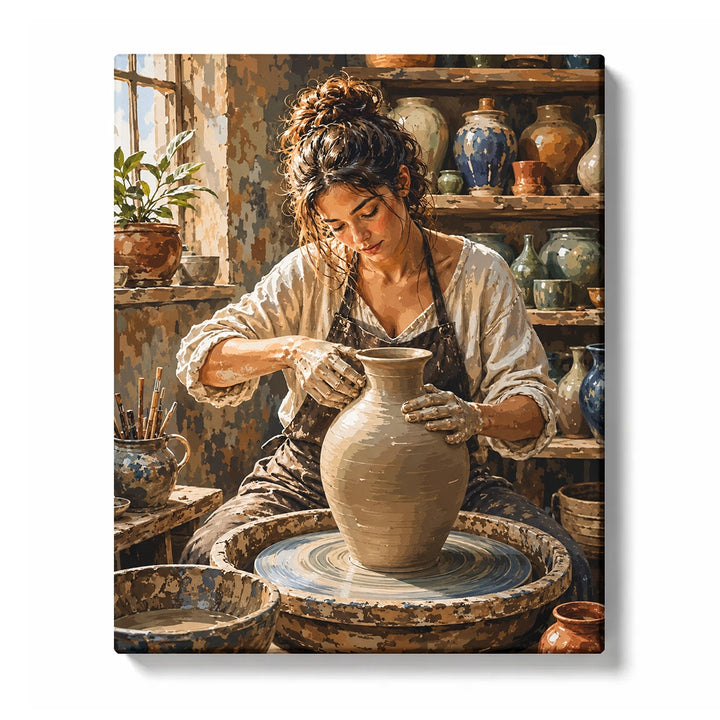 Potter Shaping Clay - paint by numbers kit preview