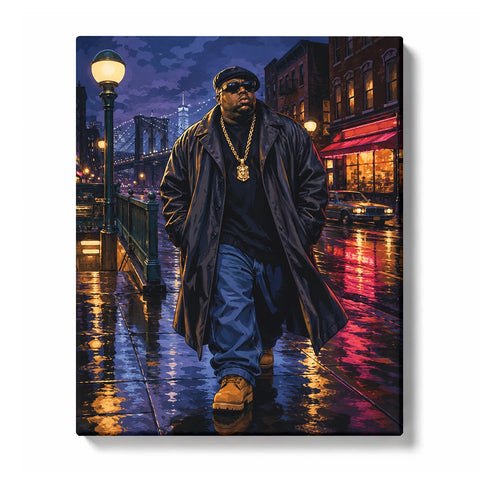 Night Walk in the City - paint by numbers kit preview