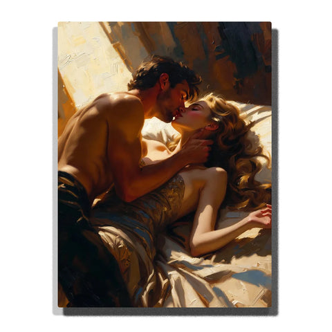 Nude Couples Paint by Numbers featuring intimate lovers resting together on soft bedding in gentle morning light
