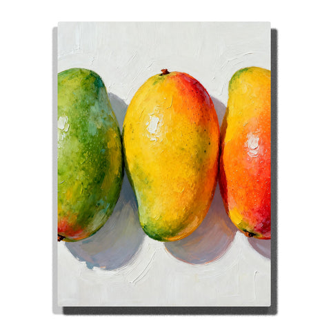 Colorful Mango Trio on White Table Paint by Numbers Kit For Beginners