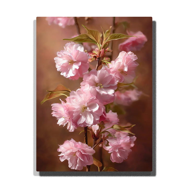 Soft Gradient Cherry Blossom Paint by Numbers kit featuring delicate pink flowers in full bloom, perfect for creating serene wall art or a thoughtful gift.