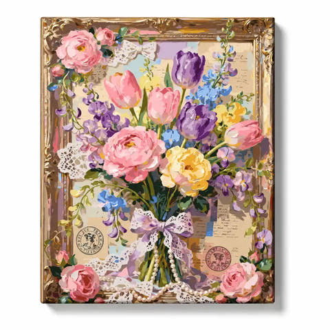 Vintage Roses and Tulips
