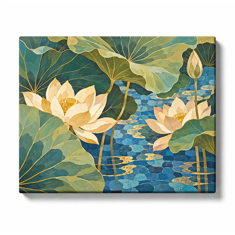 Realistic Lotus Bloom Close-Up