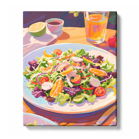 Fresh Garden Salad with Citrus Segments Paint by Numbers Kit For Adults