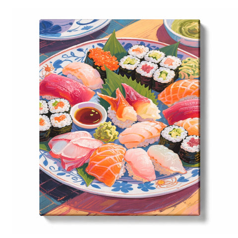Assorted Sushi Platter Paint by Numbers Kit For Adults
