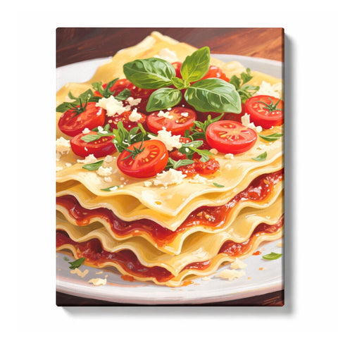 Classic Tomato Basil Lasagna Paint by Numbers Kit For Adults