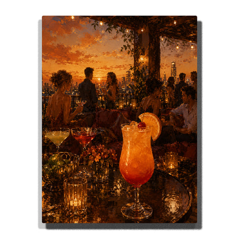 Romantic Candlelit Table with Lit Candles and Roses by Sunset Window Paint by Numbers Kit For…