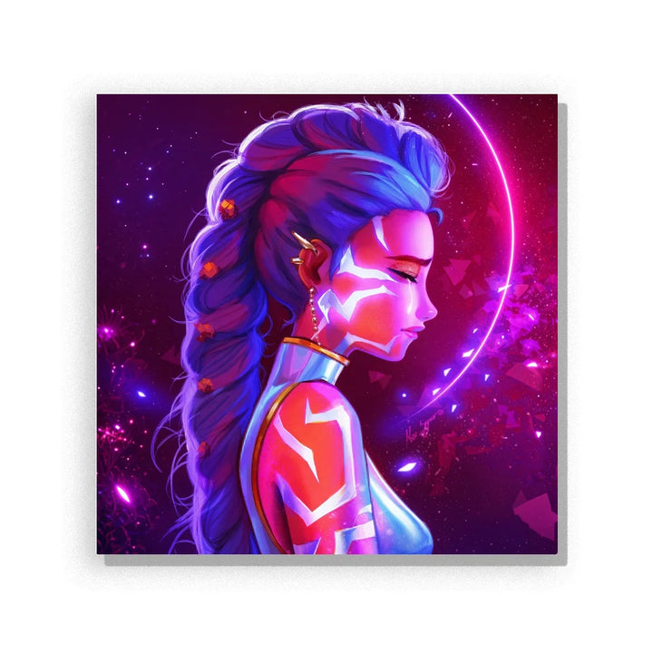 Neon Cyber Girl Paint by Numbers Kit