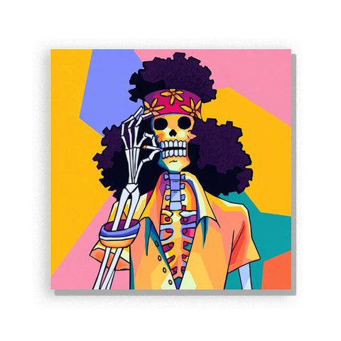 Swinging Skeleton Musician Paint by Numbers Kit