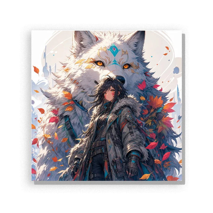 Wolf Companion in Bloom Paint by Numbers Kit