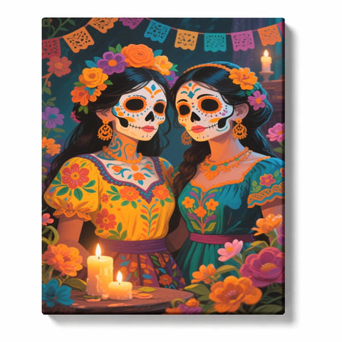 Paint by Numbers£ºSugar Skulls Eternal Flower Faces