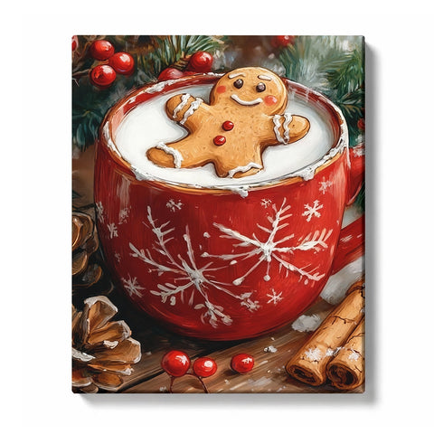 Paint by Numbers：Gingerbread Man Bath in Milk