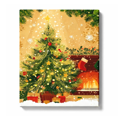 Paint by Numbers：Golden Christmas Tree