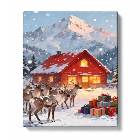 Paint by Numbers：Christmas cottage