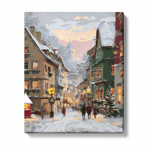 Paint by Numbers：Christmas Street Scene