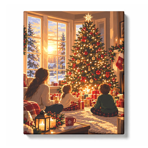 Family Gathering by the Christmas Tree