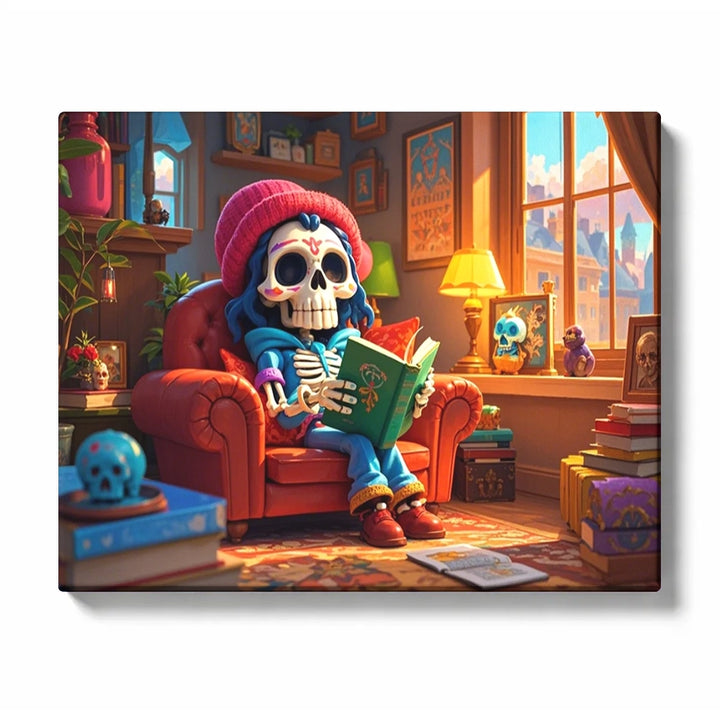 Paint by Numbers：Cute Skeleton