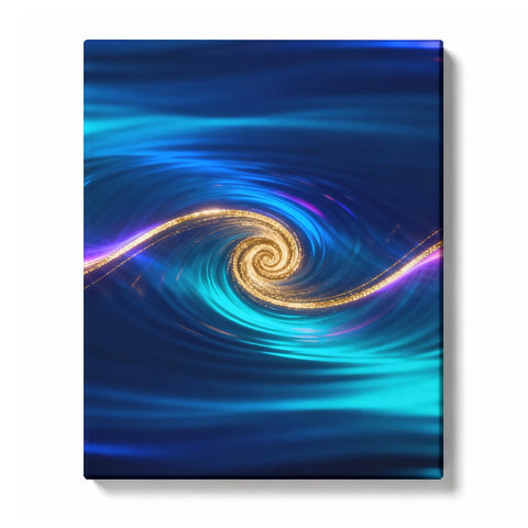 Golden Spiral Current in Sapphire Waters Paint by Numbers Kit for Adults