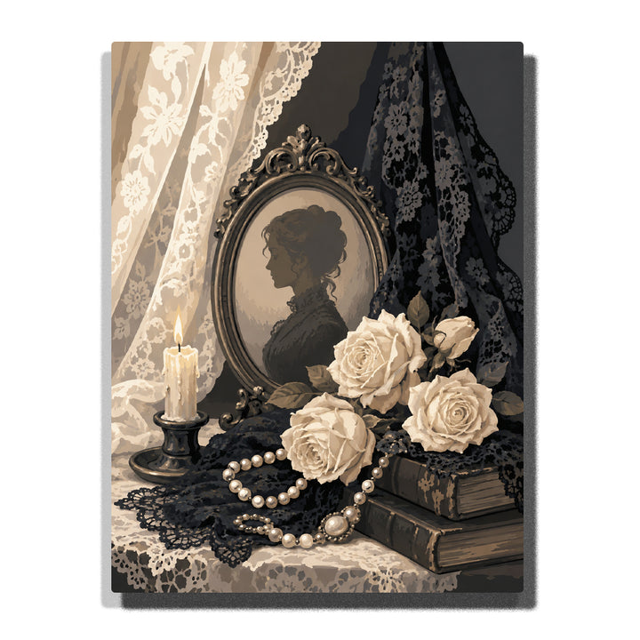 White Flowers and Window-Side Tea