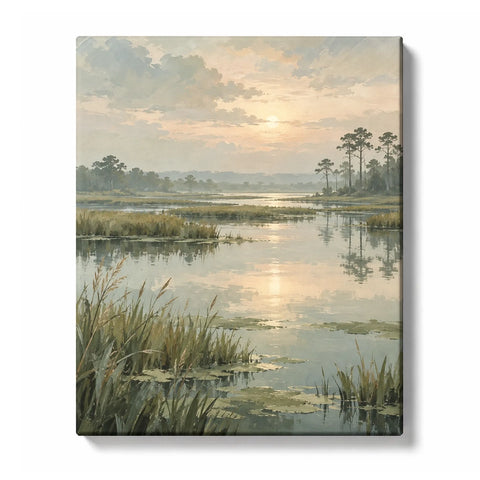 Quiet Marsh Light in Sage Horizon Paint by Numbers Kit for Adults