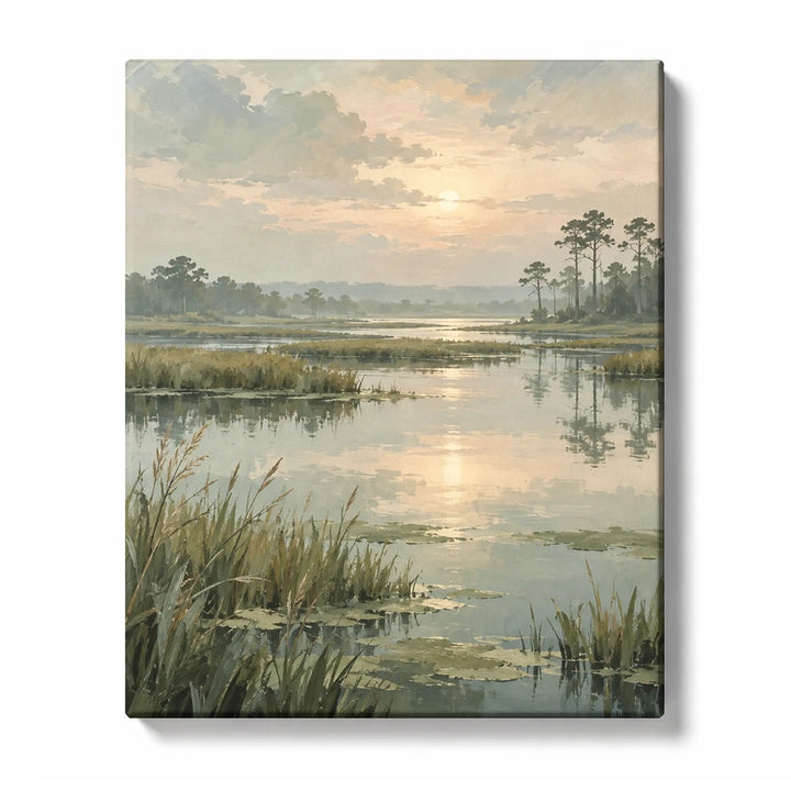 Quiet Marsh Light in Sage Horizon Paint by Numbers Kit for Adults