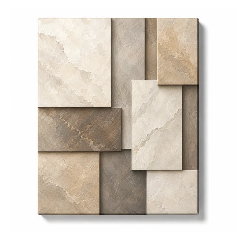 Soft Geometric Stone Panels Paint by Numbers Kit for adults