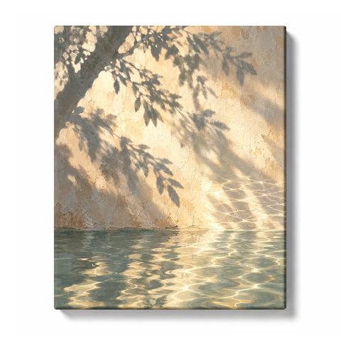 Blurred Tree Shadows and Water Reflections on the Wall Paint by Numbers Kit for Adults