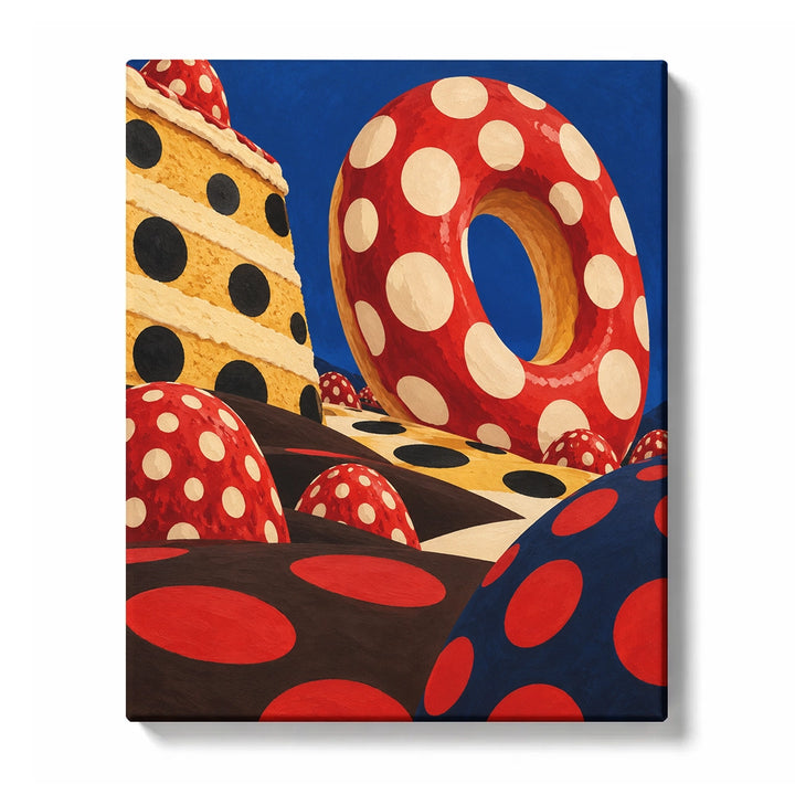 Scarlet Donut Dotted Cake paint by numbers artwork | PaintEasy