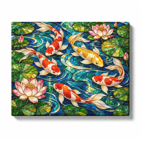 Koi Pond Stained Glass