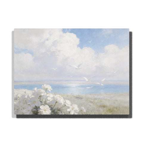 A calming paint by numbers kit inspired by PANTONE 11-4201 Cloud Dancer, the 2026 Color Trend. Soft snowy whites and a serene wedding ceremony create a quiet, airy painting experience.
