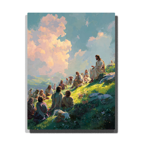 jesus teaching disciples on hillside paint by numbers christian art sermon scene wall decor