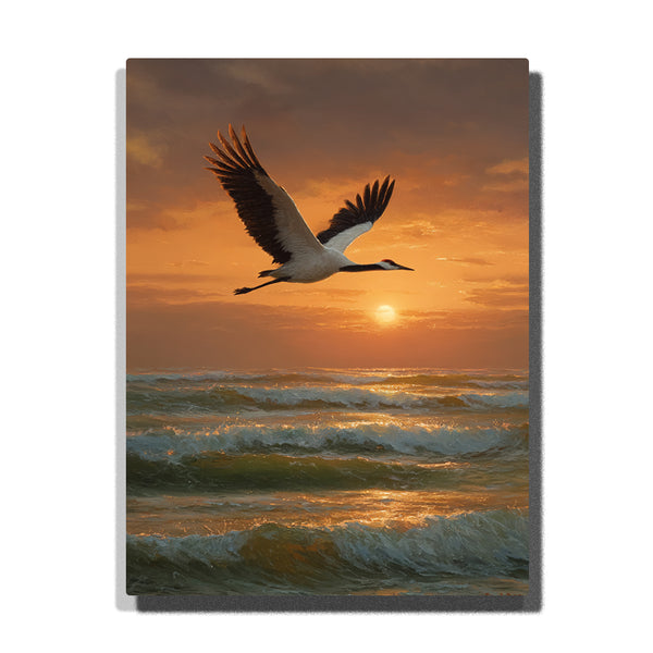 A crane flying Paint by Numbers | Paint Easy