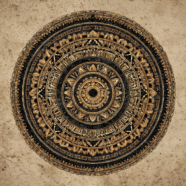 Ancient Echo Mandala Paint by Numbers | Sacred Geometry Art for Wisdom and Grounding