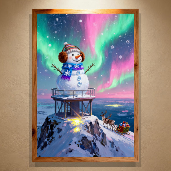 Paint by Numbers：Aurora Snowman